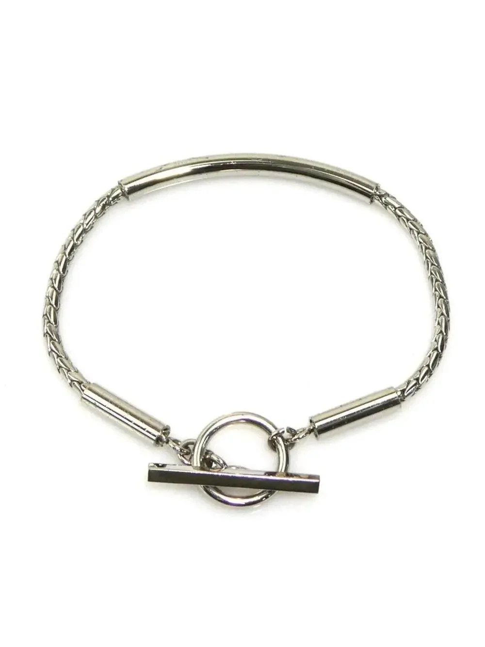 Auth Saint Laurent Bracelet Silver #302824S25B